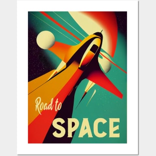 Space Adventure Vintage Travel Poster Posters and Art